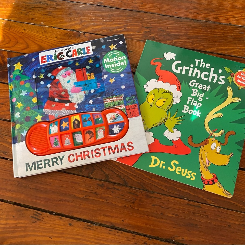 Big Eric Carle & Dr. Seuss Christmas Board Books The Grinch NEW